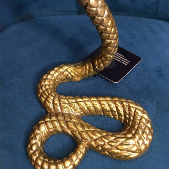 Snake Reptile Figurine Gold 10” H NWT - Picture 4 of 5